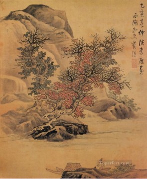 Lan Ying Painting - landscape after li tang old China ink